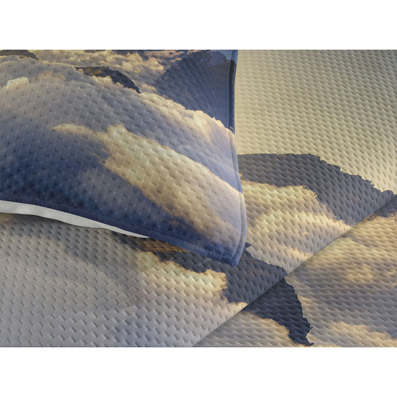 Landscape Modern & Contemporary Coverlet, Queen Bedspread + 2 Shams