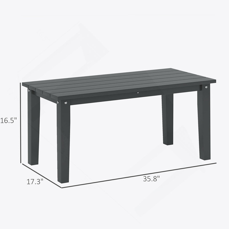 Table de patio, table basse d'extérieur, Noir