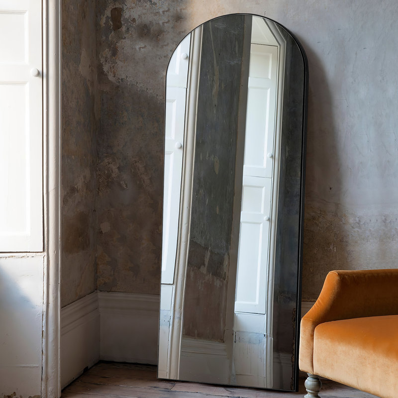 Greta Wood Mirror, Black