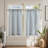 Linen Rod Pocket  Light Filtering Striped Kitchen Cafe Curtains Curtains-804619945-804619948