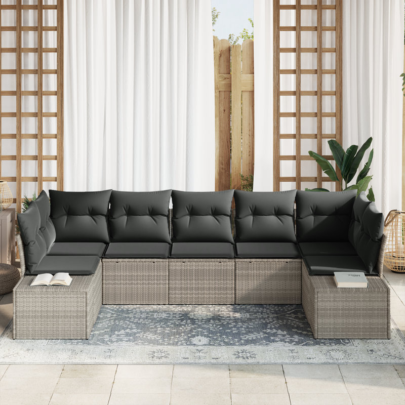 289cm Wide Patio Sofa with Cushions