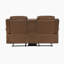 Causeuse inclinable manuelle en cuir fleur 75,5 "Elara avec console centrale, prises de courant intégrées et conception à fixation murale-2075171182