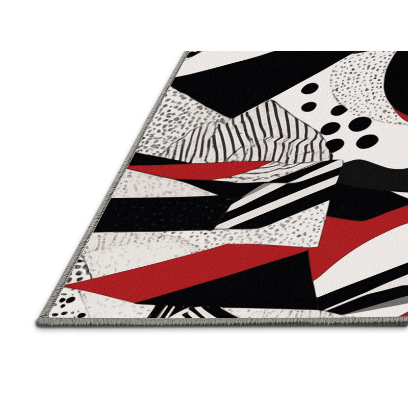 Crimson Fragment Rug, Round 3'