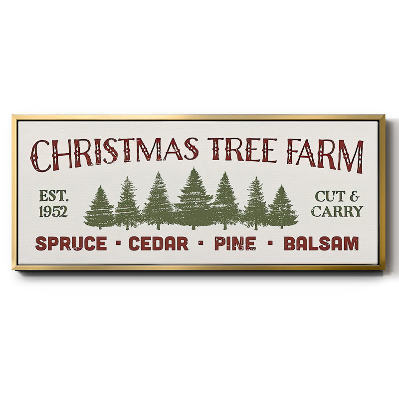 Christmas Tree Farm-, toile encadrée, H 20 po x l 50 po