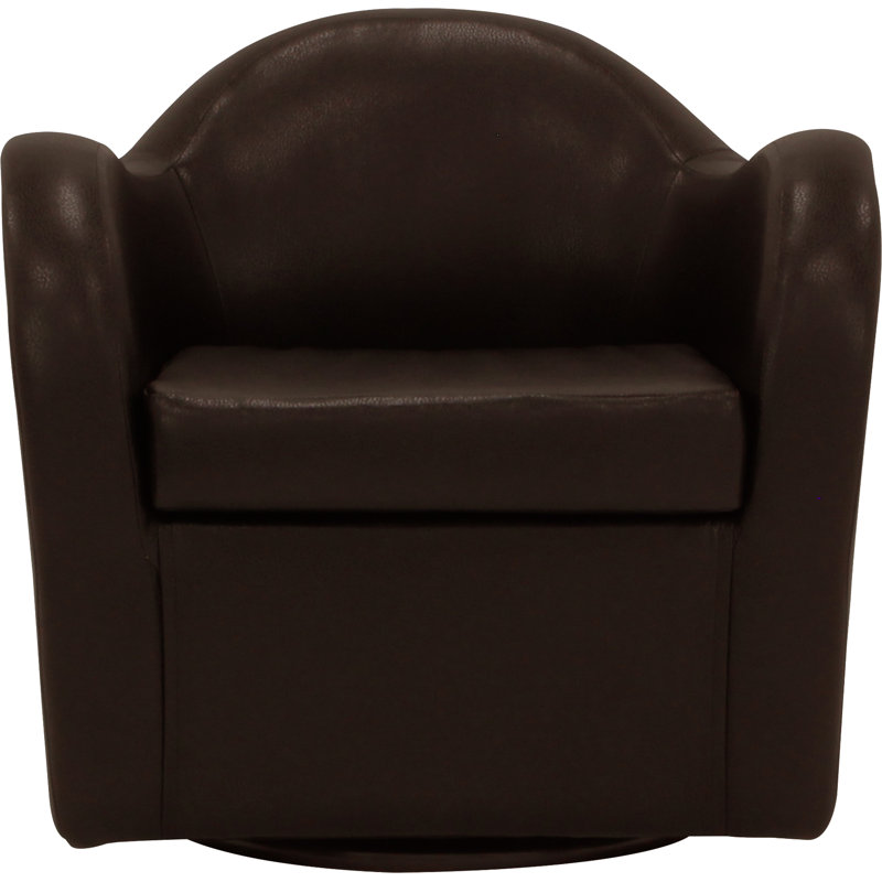 Fauteuil pivotant l 30,5 po Braewyn, Similicuir Rodeo brun