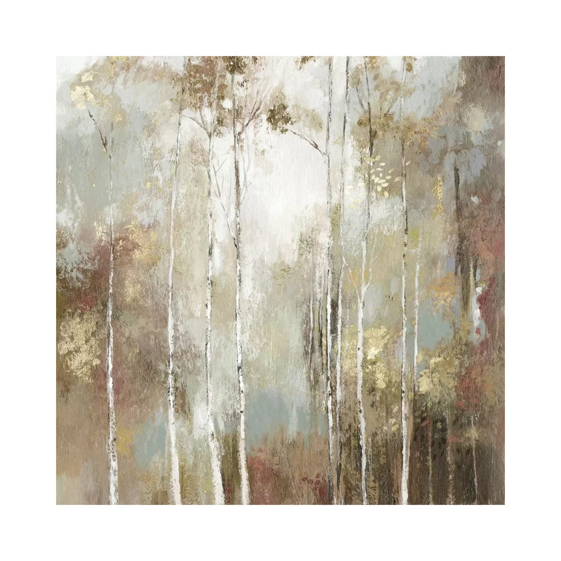 Fine Birch I by Allison Pearce - Painting on Canvas, 30.48 cm H x 30.48 cm W, No Frame
