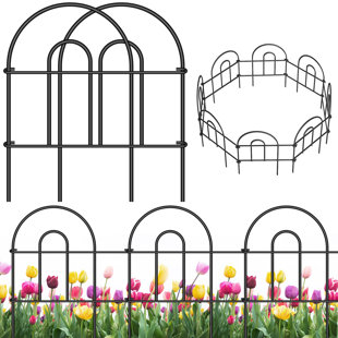 18'' H x 17'' W Black Metal Fencing with 35 Panel(s) Included