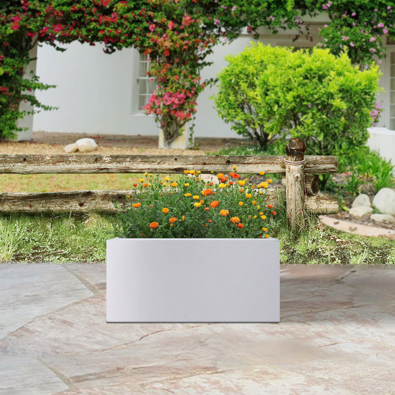 Pot Planter, White, 16.15 x 31.7 x 13