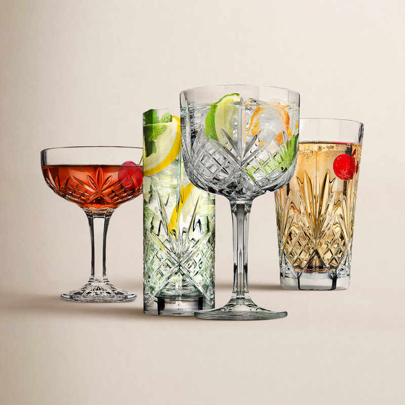 Dublin Crystal 8 Piece Mixology Glass Set