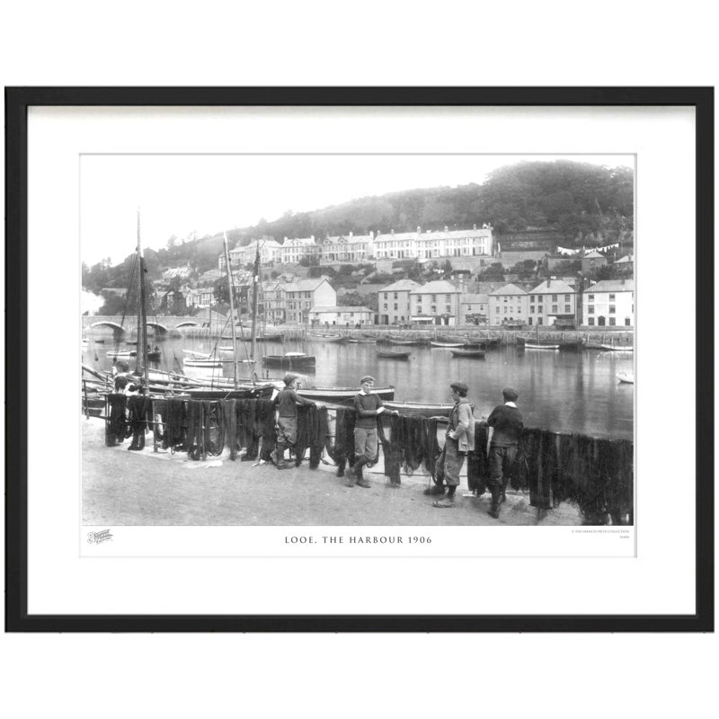 Looe, The Harbour 1906 - Single Picture Frame Print, 45cm H x 60cm W x 2.3cm D