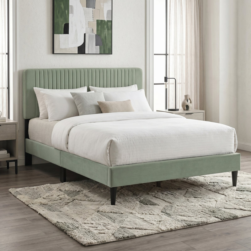 Melrose Autavia Upholstered Bed, Sea Spray