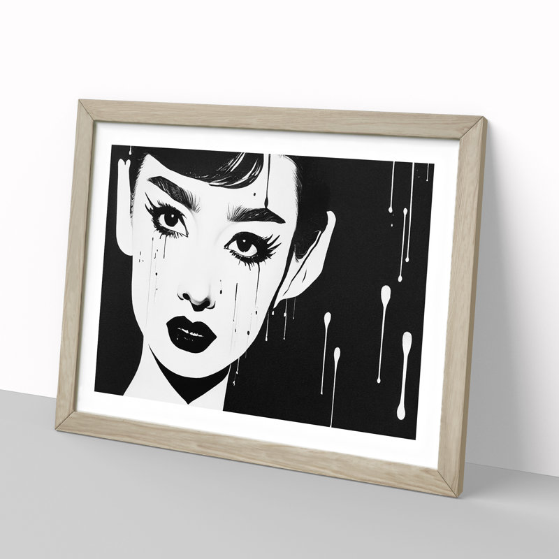 Monochrome Woman Vol.2 - Framed Print, 46cm H x 64cm W x 2cm D, Oak Framed