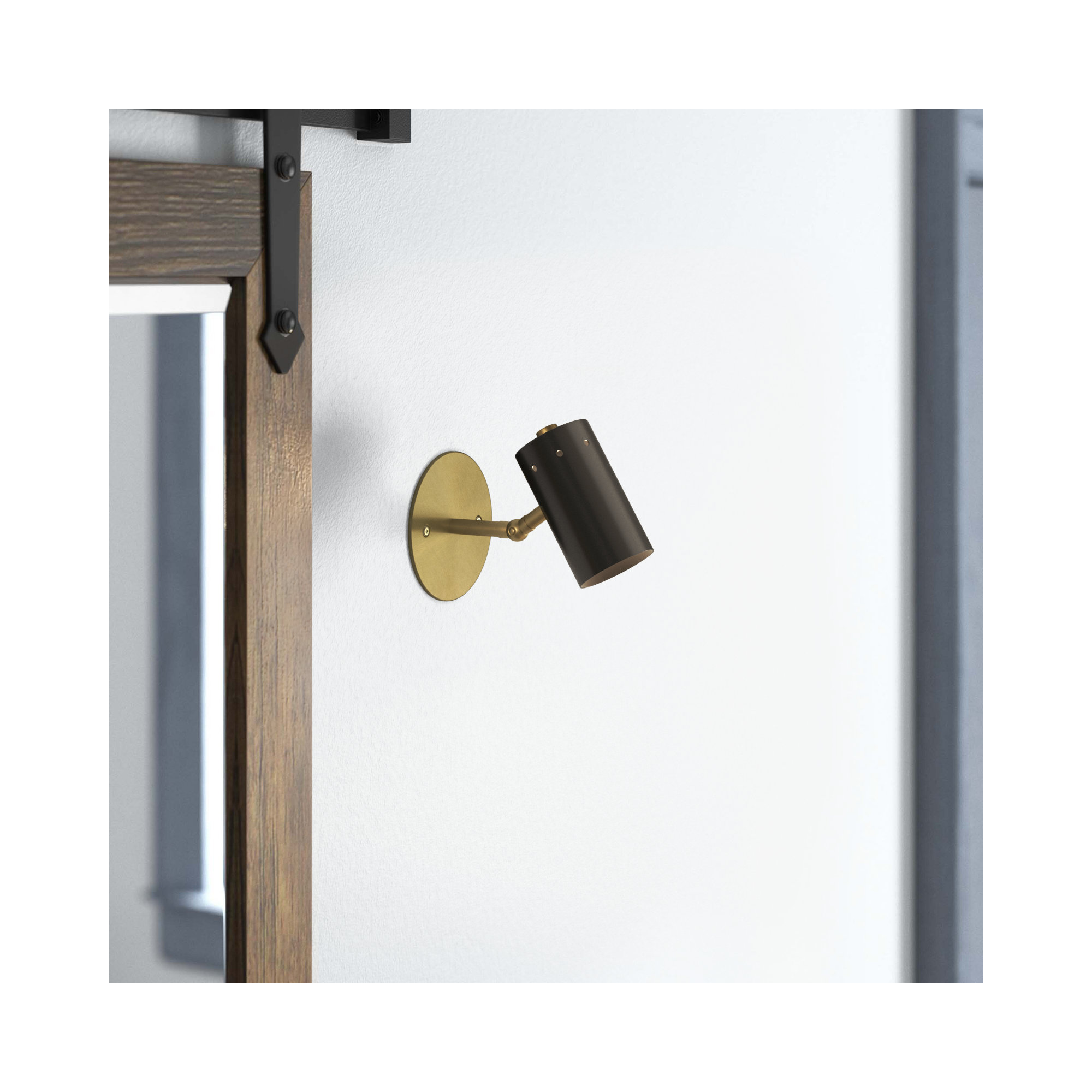 Single Light Cylinder Outdoor Wall Light, Oiled Bronze