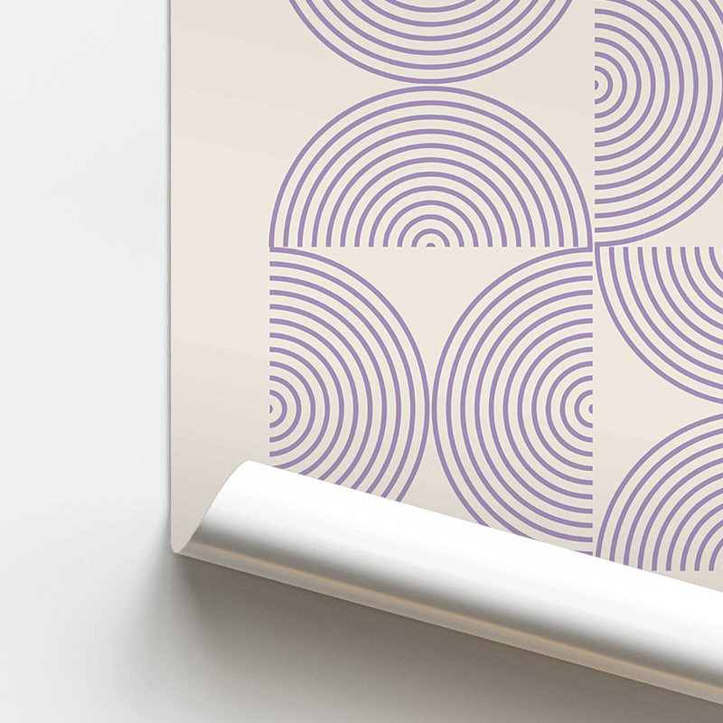 Mauve Bauhaus, affiche de composition I, H 14 po x l 11 po x P 0,1 po, Impression sans cadre