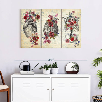 " Anatomy Floral " 3 - Pieces