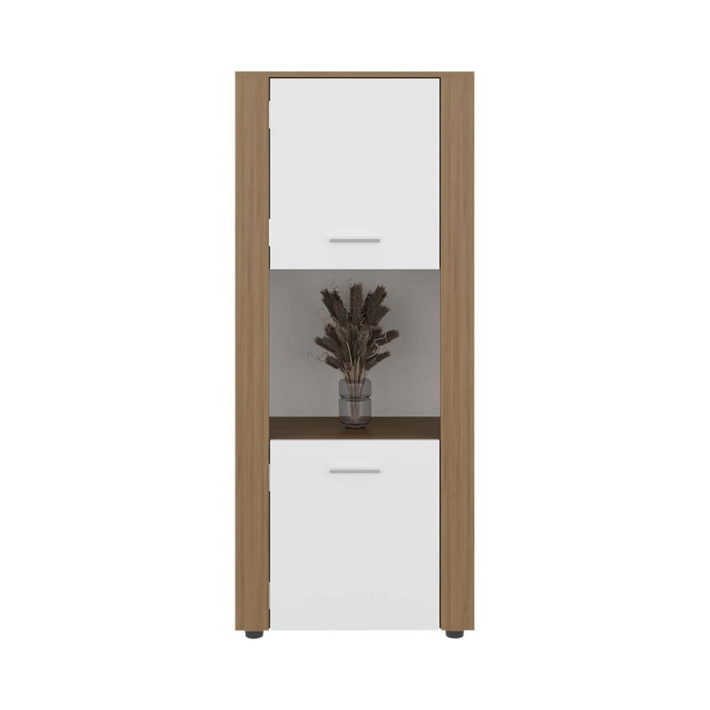 Natural Oak Vertical Storage Cabinet