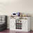 Gracie Oaks 47" Farmhouse Coffee Bar Cabinet With Floating Shelf-1870608045