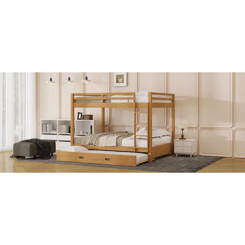 Space-saving Queen Bunk Bed Solid Wood Versatile Family Solution