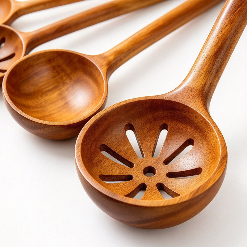 Cooking Utensils 6-Piece Kitchen Utensils Set, Natural Wooden