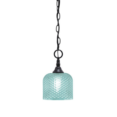Chain Hung Mini Pendant With Glass