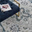 Tapis oriental bleu en polypropylène tissé à la main Basak-1271583409