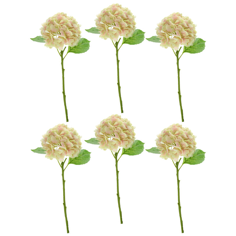 Vibrant Hydrangea Natural Touch, Box Of 6 - 19 Inches, Pink