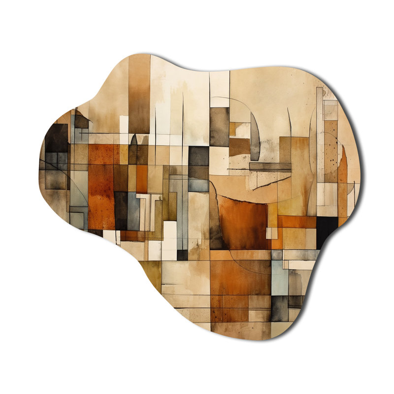 «Modernist Expressions IV - Cloud Abstract Midcentury», reproduction d'art asymétrique, H 25 po x l 28 po x P 1 po