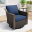 Chaises de patio pour l'extérieur en osier avec coussins-1276432582