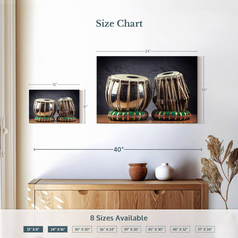 Abarca Tabla Drums, 16" H x 24" W