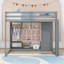 Lit mezzanine en bois avec garde-robe, tablettes et armoire-1075236936-1075236938