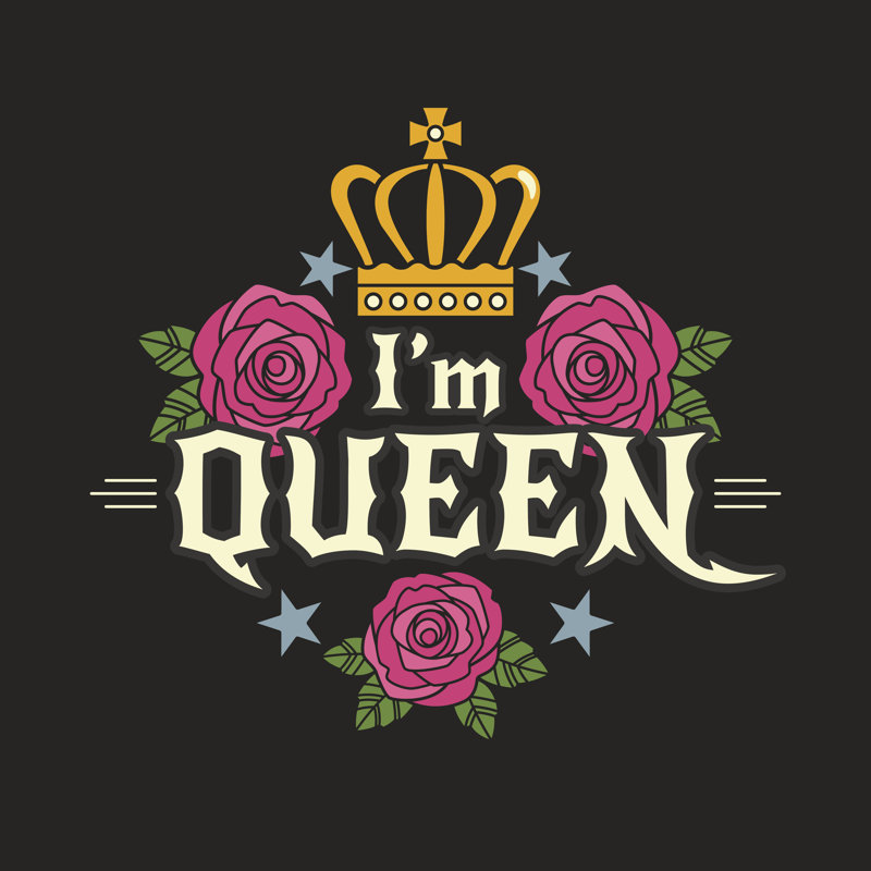 I'm I'm Queen, impression sur toile par Nadzeya_Dzivakova, H 12 po x l 12 po x P 1,25 po