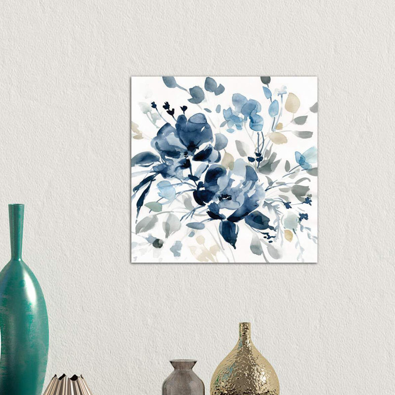 Indigo Garden II by Carol Robinson - Print on Canvas, 45.72 cm H x 45.72 cm W x 3.175 cm D