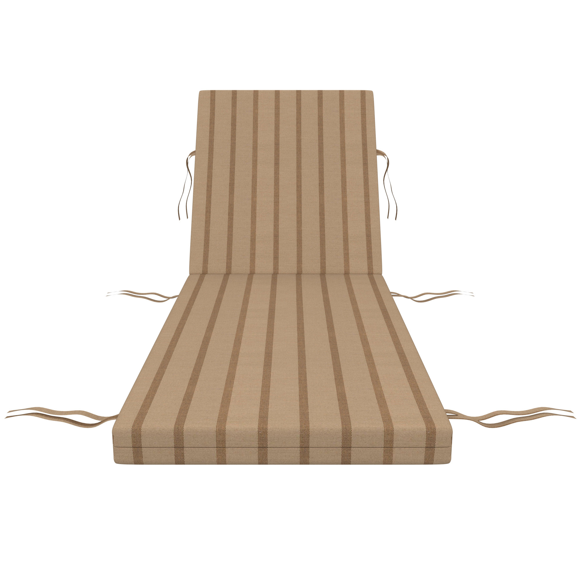Lani Sunbrella Outdoor Chaise Lounge Cushion, Unwind Driftwood, 24" W x 45" D