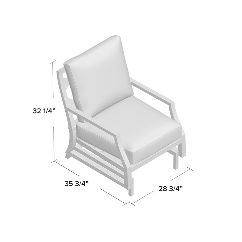 Fauteuil en treillis avec coussins, Welt, Lin neige