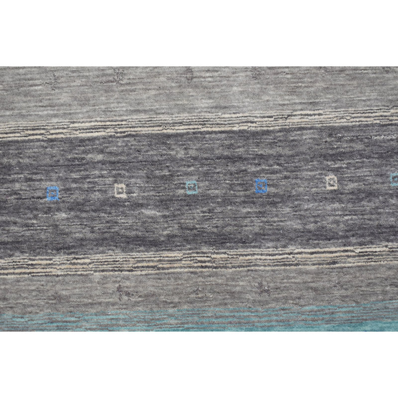 Handmade Wool Striped Area Rug, Rectangle 4' x 6'