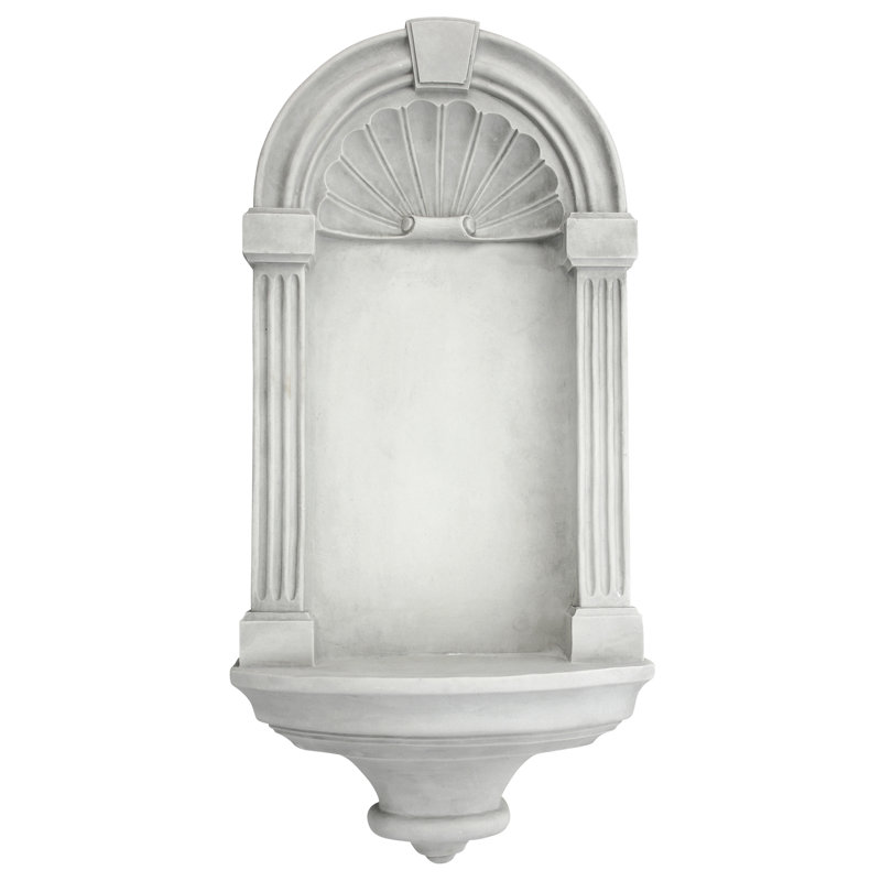 Classical European Style Wall Sculpture, 21.5" H x 10.5" W x 4" D