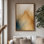 Art mural encadré, impressions murales abstraites rétro pour chambre à coucher - 16 po x 24 po