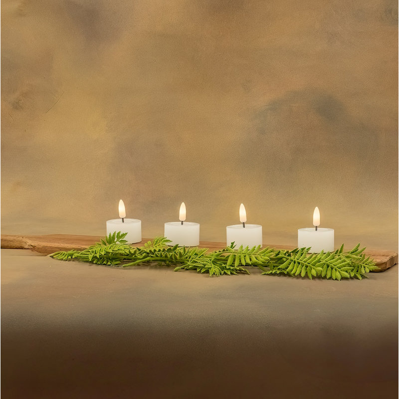 Ensemble de 4 bougies chauffe-plat blanches sans flamme