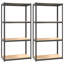 4-Layer Shelves 2 pcs Anthracite Steel&Engineered Wood-80772084-80772085