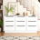 Commode 9 tiroirs pour chambre à coucher avec tiroirs profonds, commodes en bois à grand plancher et commode