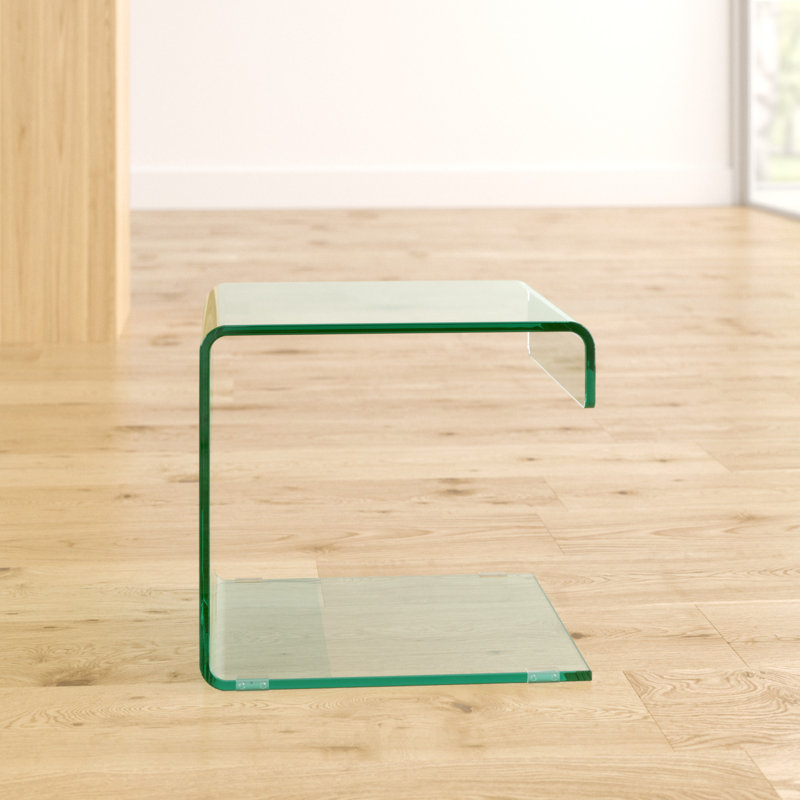 Amalia Glass Top C Table End Table