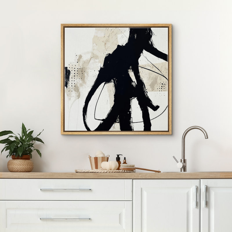 Abstrait, reproduction d'art sur toile encadrée, décoration murale pour chambre à coucher, H 16 po x l 16 po, Naturel