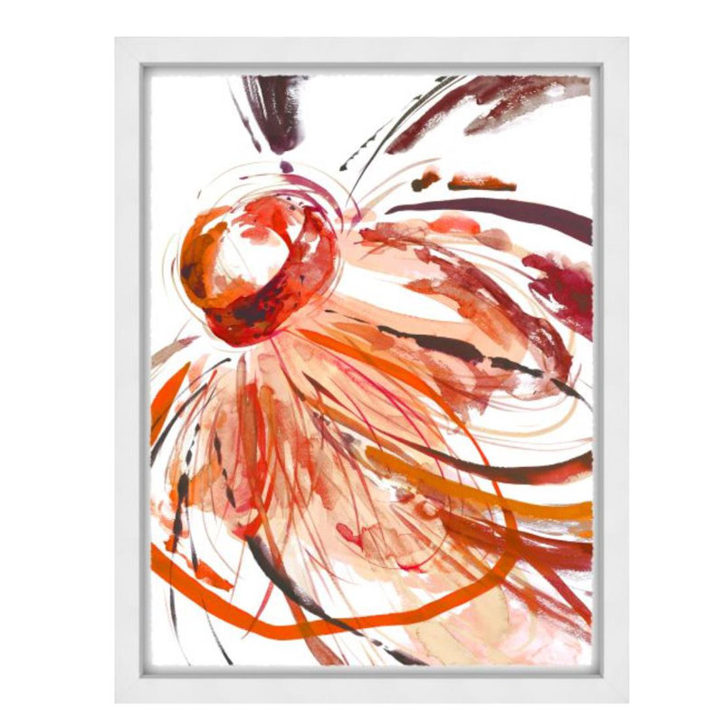 «Full Blossom II» par Sara Brown - Peinture, Couche de verre, H 32 po x l 24 po x 1,5 po
