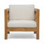 Chaise en bois avec esthétique Mid-Century moderne et siège à eau: construction, housse de coussin,