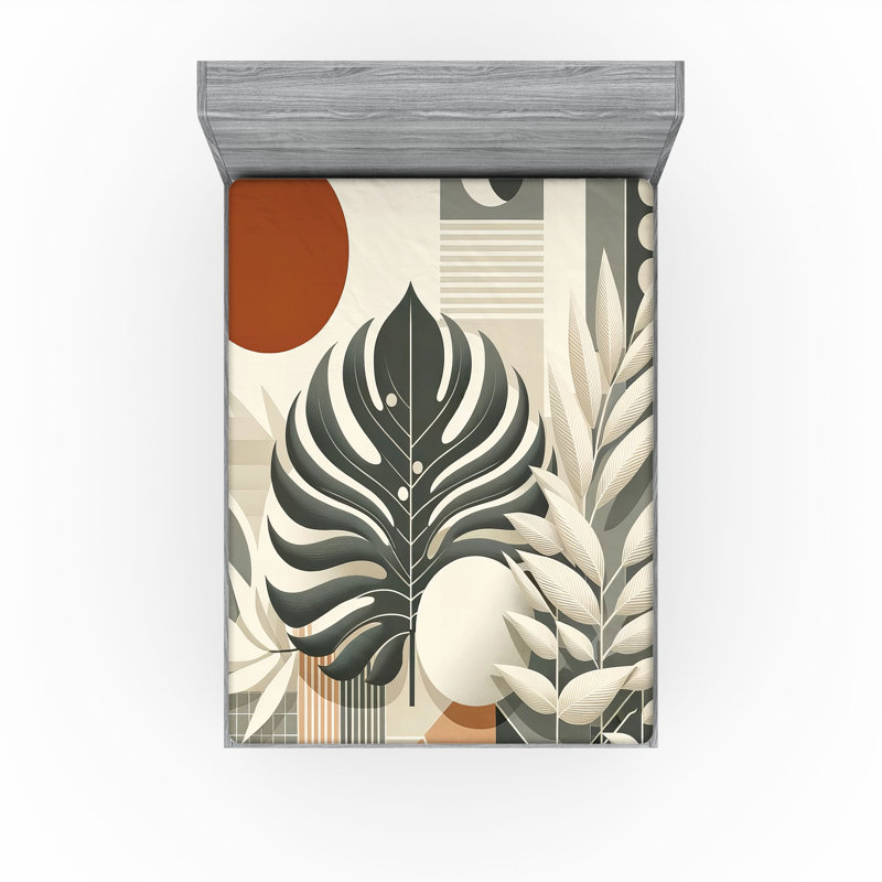 Microfiber Floral Fitted Sheet, California king Fitted Sheet