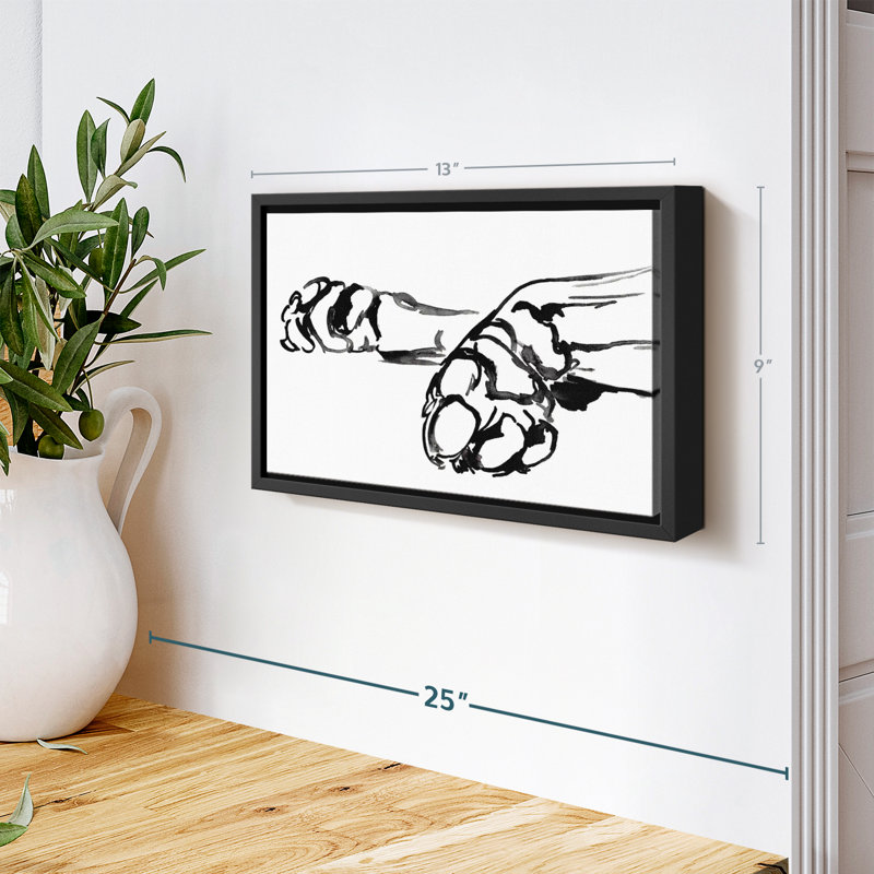 Animal «Linear Paws II», reproduction sur toile, H 9 po x l 13 po