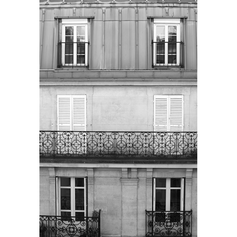 Shuttered Home Paris' Photographic Print, Unframed, 60" H x 40" W x 1.25" D