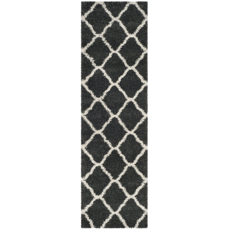 Darrold Hudson Shag Performance Geometric Rug, Runner 2'3" x 8'