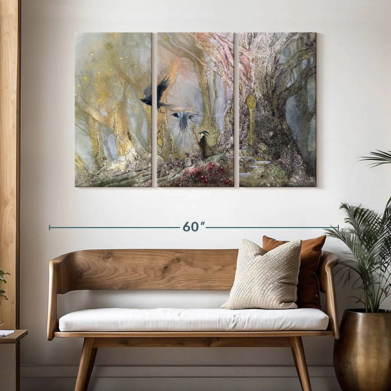 Kelan Raven God, 32" H x 50" W
