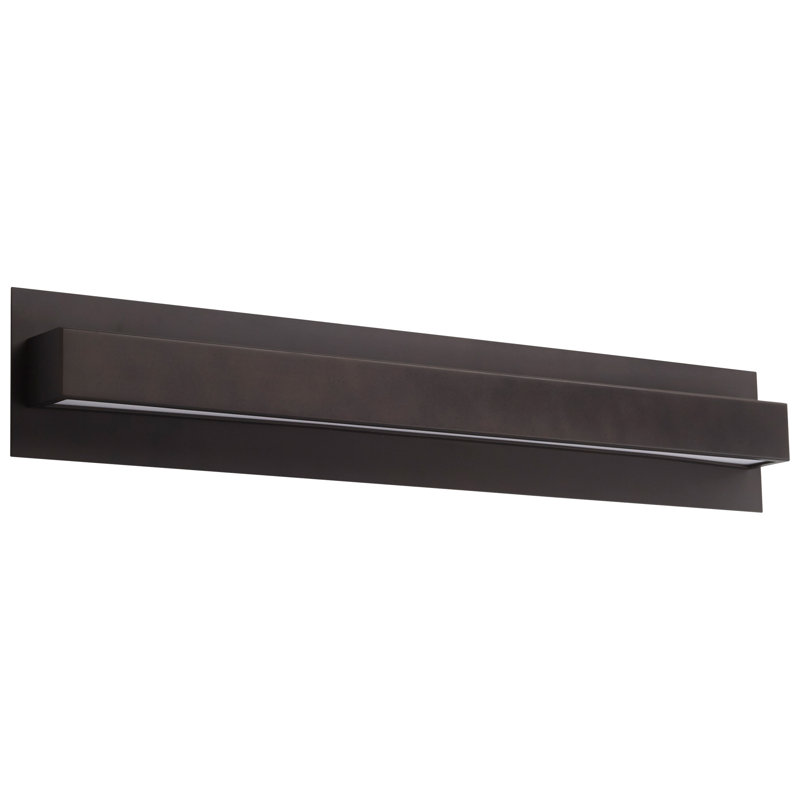 Barre d'éclairage de salle de bain à 1 lumière DEL Alcor, Bronze huilé